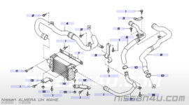 Montagerubber intercooler (radiateur) Nissan 21507-BU000