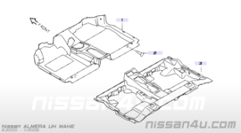 Vloerbedekking Nissan Almera N16 74906-BM700