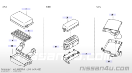 Deksel zekeringenkast Nissan Almera N16 24382-4M401