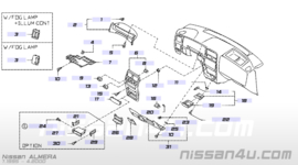 Afdekkap zekeringskast Nissan Almera N15 68964-1M201