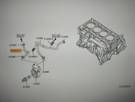 Hose-water, oil cooler MR20DE Nissan Qashqai J10 21307-JD01B Original