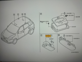 Interieurlamp linksachter Nissan Qashqai J11 26465-4EA0B Origineel.