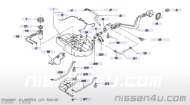 Tankbandenset Nissan 17406-5M300 + 17407-5M300