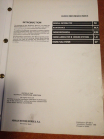 Service manual '' Model RD series diesel engine '' Nissan Laurel C32