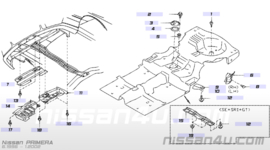 Afdekplaat onderzijde motor midden Nissan Primera P11 75892-3J100