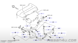 Koelwaterbuis Nissan Primera P11/ WP11 SR20DE 14053-2F200