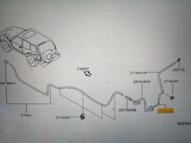 Slangverbinder haaks ruitensproeierslang Nissan K11/ R20 28937-0F002 Gebruikt.