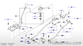 Schakelstang Nissan Sunny N14 34103-50C00