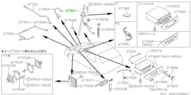 Antenne Nissan Micra K10 28206-01B11 Origineel.