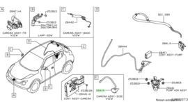 Camera assy-side view Nissan 28419-4BA0A D23/ J11 Original.