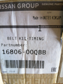 Belt kit-timing K9K Nissan 16806-00QBB C11/X/ E11/ F15/ J10/ K12/ M20M/ N16/ SC11X/ X76/ Z12