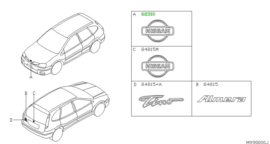 Motorkapembleem Nissan Almera Tino V10 62890-BU300 Origineel.