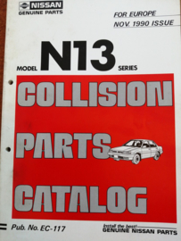 Collision parts catalog model N13 series Nissan Sunny N13 EC-117