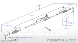 Gear power steering Nissan Primera P10 49200-83J10 Used part.