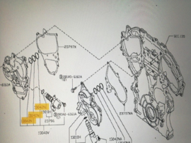Oliekeerring nokkenas Nissan 370Z Z34 13042-3HD0A Origineel.