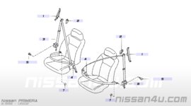 Veiligheidsgordelspanner bestuurder Nissan Primera P11 86885-2F000 Schade