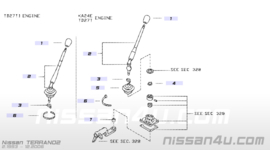 Knob-control lever Nissan 32865-90J01 C23/ P11/ R20/ WP11