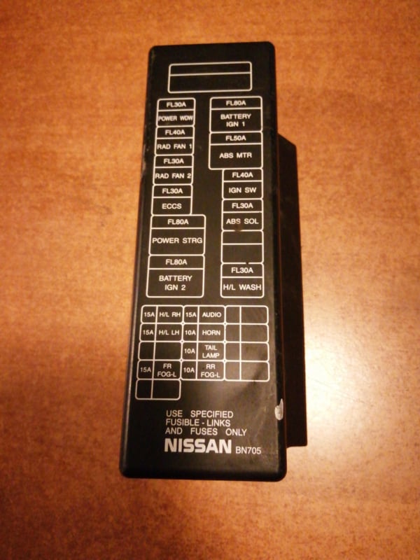 Fuse box diagram Nissan March K11 K12 and relay with assignment