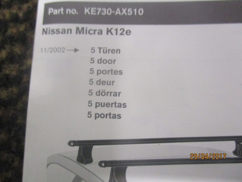 Reusachtig bevestigen Verandering Imperial/dakdrager Nissan Micra K12 5-deurs KE730-AX510 | Accessoires |  Nissan Autoparts
