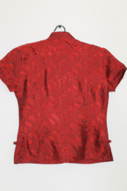 Zijden Lounge Set – Uniseks (Shirt & Broek)Wijnrode  maat  S- X L -XXl