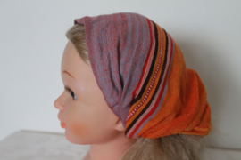 Oranje, paars haarband