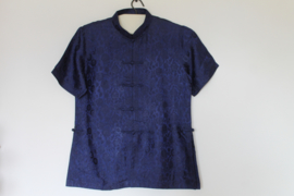 Zijden Lounge Set – Uniseks (Shirt & Broek) Donkerblauwe, maat  S- M- L -XXl