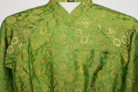 Vietnamese Traditionele Jurk (Áo Dài) - Groen Zijde met Broek - Dames