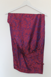 Zijden Lounge Set – Uniseks (Shirt & Broek)Roze-paarse maat  X L -XXl
