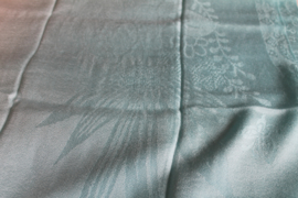 Tweekleurige blauwe en witte cashmere sjaal