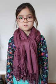 Paars superzachte cashmere sjaal