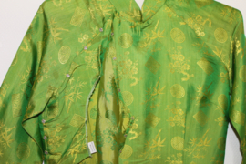 Vietnamese Traditionele Jurk (Áo Dài) - Groen Zijde met Broek - Dames