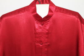 Korte mouwen zijde blouse, overhemd met  2zakjes voor mannenprint maat  L, XXl