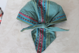 Groene blauwe muts of  hoofddeksel