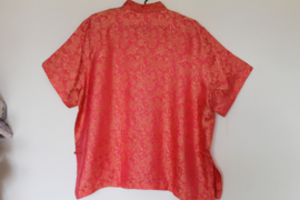 Zijden Lounge Set – Uniseks (Shirt & Broek) Donkerroze zijde maat  S- M- L -XXl