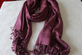 Paars superzachte cashmere sjaal