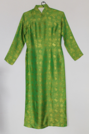Vietnamese Traditionele Jurk (Áo Dài) - Groen Zijde met Broek - Dames