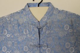 Zijden Lounge Set – Uniseks (Shirt & Broek)Licht blauwe 