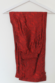 Zijden Lounge Set – Uniseks (Shirt & Broek)Wijnrode  maat  S- X L -XXl