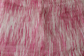 Roze, witte doorzichtige zijden sjaal