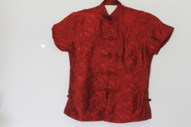 Zijden Lounge Set – Uniseks (Shirt & Broek)Wijnrode  maat  S- X L -XXl