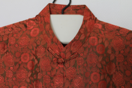 Zijden Lounge Set – Uniseks (Shirt & Broek)Rode  maat  S- M- L -XXl