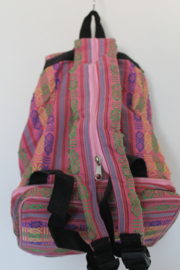 Roze brokaten rugzak opvouwbare