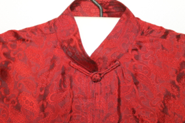 Zijden Lounge Set – Uniseks (Shirt & Broek)Wijnrode  maat  S- X L -XXl