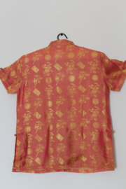 Zijden Lounge Set – Uniseks (Shirt & Broek) Oranje 