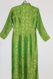 Vietnamese Traditionele Jurk (Áo Dài) - Groen Zijde met Broek - Dames