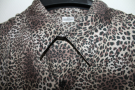 Luxe Zijden Blouse met Panterprint – 100% Zijde – Maat XL (Laatste exemplaar! maat XL , maar één op de voorraad