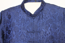 Zijden Lounge Set – Uniseks (Shirt & Broek) Donkerblauwe, maat  S- M- L -XXl