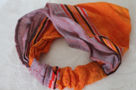 Oranje, paars haarband