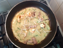 Vietnamese pannenkoek (Banh xeo).