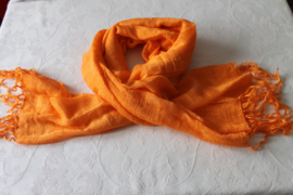 oranje banen cashmere sjaal